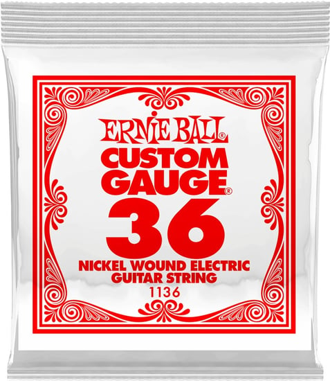 Ernie Ball 1136 Nickel Wound Electric Single String, 36