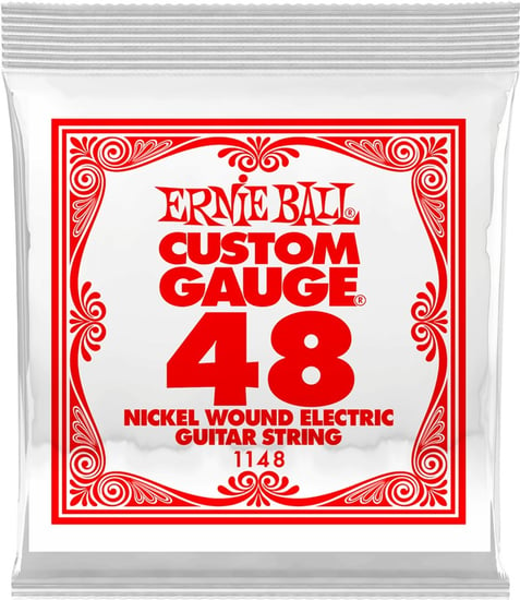 Ernie Ball 1148 Nickel Wound Electric Single String, 48