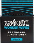 Ernie Ball 4276 Wonder Wipes Fretboard Conditioner, 6 Pack