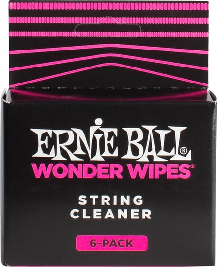 Ernie Ball 4277 Wonder Wipes String Cleaner, 6 Pack