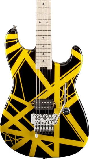 EVH Striped Series, Black with Yellow Stripes