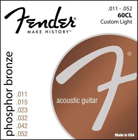 Fender 60CL Phosphor Bronze Wound Ball End Strings 11-52