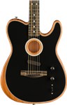 Fender American Acoustasonic Telecaster Acoustic/Electric Guitar, Black