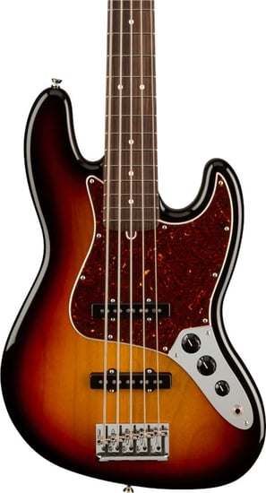 Fender American Professional II Jazz Bass V, Rosewood Fingerboard, 3 Tone Sunburst