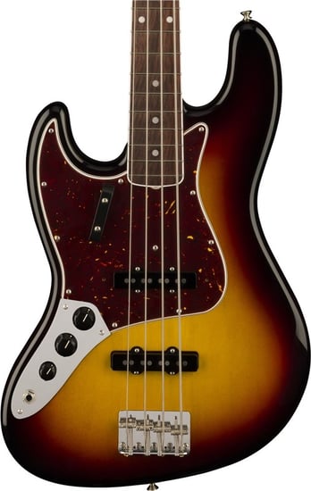 Fender American Vintage II 1966 Jazz Bass, 3-Colour Sunburst, Left Handed