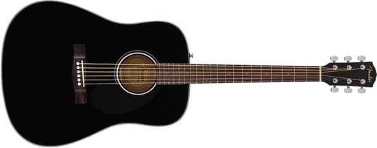 Fender CD-60S Dreadnought Acoustic, Black