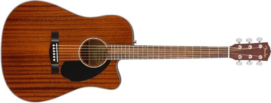 Fender CD-60SCE Dreadnought Electro-Acoustic, All Mahogany