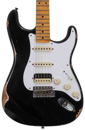 Fender Custom Shop 1956 Stratocaster HSS Relic, Super Faded Aged Black