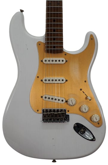 Fender Custom Shop 1956 Stratocaster Relic, Roasted 3A Flame Maple Neck, White Blonde