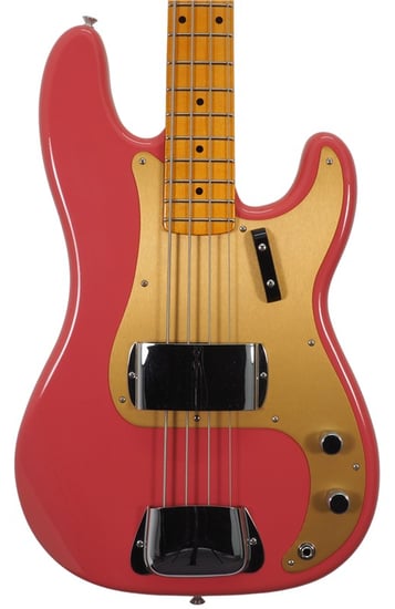 Fender Custom Shop 1959 Precision Bass DLX Closet Classic, Super Faded Aged Fiesta Red