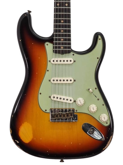 Fender Custom Shop '60 Stratocaster Relic, Roasted Maple With Rosewood, Chocolate 3 Tone Sunburst