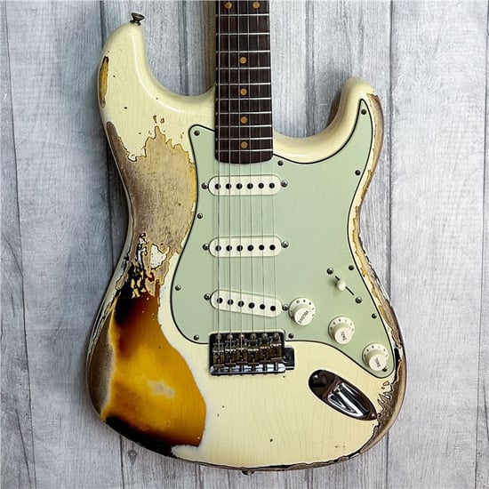 Fender Custom Shop '61 Heavy Relic White/Sunburst, Second-Hand