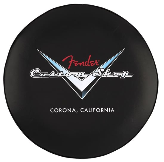 Fender Custom Shop Chevron Logo Barstool, Black/Chrome, 24""