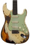 Fender Custom Shop LTD '59 Stratocaster Super Heavy Relic, Aged Vintage White over Chocolate 3-Colour Sunburst