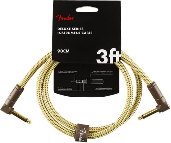 Fender Deluxe Instrument Patch Cable, 90cm/3ft, Tweed