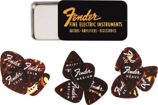 Fender Fine Electric Pick Tin - 12 Pack