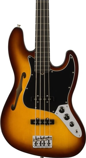 Fender Limited Edition Suona Jazz Bass Thinline, Ebony Fingerboard, Violin Burst