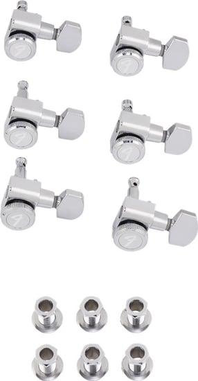 Fender Locking Stratocaster/Telecaster Staggered Tuning Machines, Polished Chrome