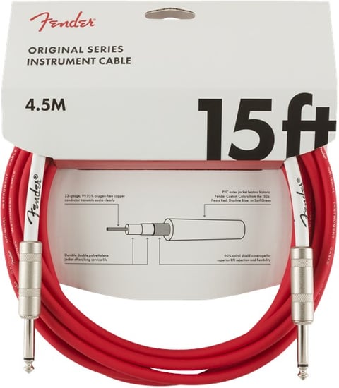Fender Original Instrument Cable, 4.5m/15ft, Fiesta Red