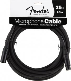 Fender Performance Series XLR Microphone Cable (25ft 7.5M, Black)