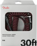 Fender Professional Coil Cable, 30ft, Red Tweed
