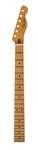 Fender Satin Roasted Maple Telecaster Neck, 22 Jumbo Frets, 12in, Maple, Flat Oval Shape