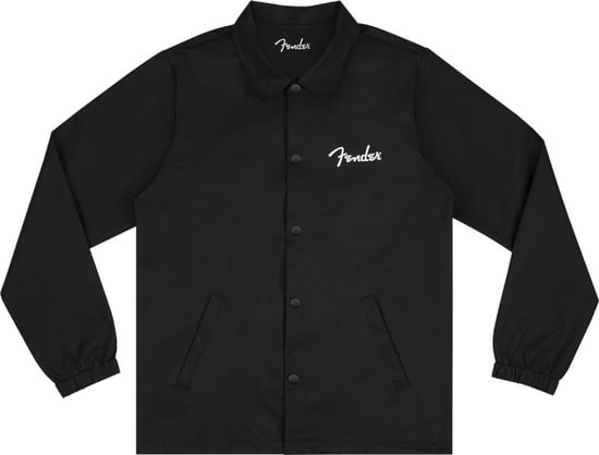 Fender Spaghetti Logo Coaches Jacket, Black, XL