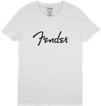 Fender Spaghetti logo T-Shirt, White, Small