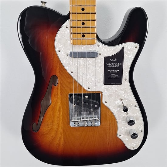 Fender Vintera II 60s Telecaster Thinline, Maple Fingerboard, 3-Colour Sunburst, Ex-Display