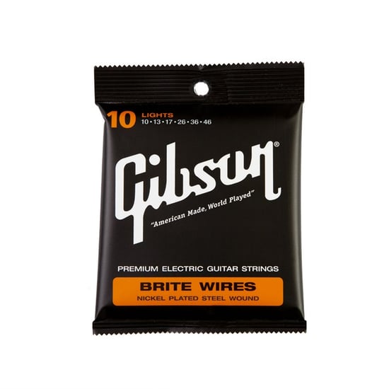 Gibson Gear Brite Wires Nickel Plated Electric, Light, 10-46