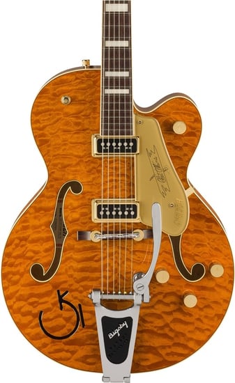 Gretsch Limited Edition G6120TGQM-56 Quilt Classic Hollow Body, Roundup Orange Stain