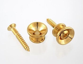 Guitar Tech GT573 End Pins with Screw, Gold