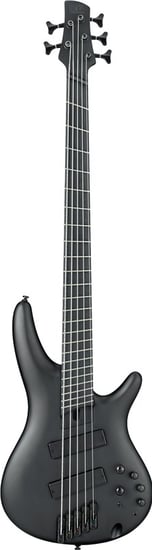 Ibanez SRMS625EX-BKF Iron Label, Multi-Scale, 5-String, Black Flat