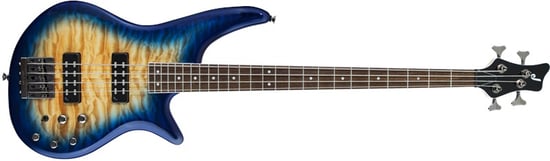 Jackson JS Series JS3Q Spectra IV Bass Guitar, Amber Blue Burst
