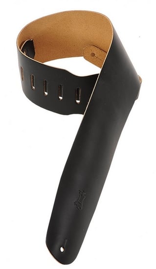 Levys M4 Leather Strap, Extra Wide, 3.5in, Black