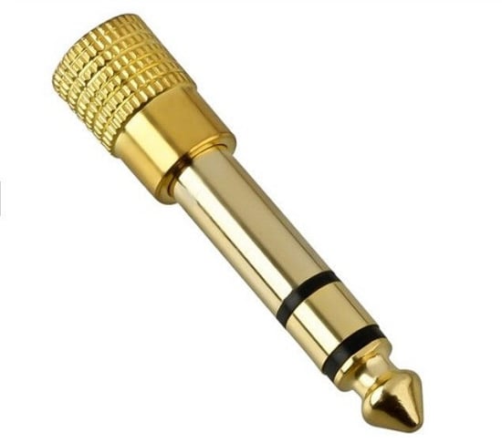 Lynx AP12/GLD Stereo Headphone Adaptor, 3.5mm to 6.35mm Jack, Gold Plated
