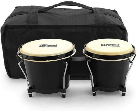 Mad About MA-BON01 Bongo Drums with Bag, 6/7in, Oak
