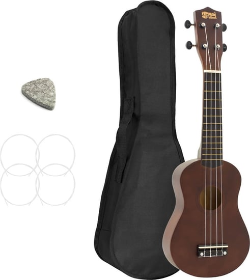 Mad About SU8 Soprano Ukulele for Beginners, Natural, Left Handed
