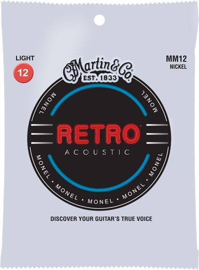 Martin MM12 Retro Monel Acoustic, Light, 12-54