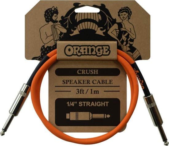 Orange CA040 Crush Speaker Cable, Jack, 0.9m/3ft