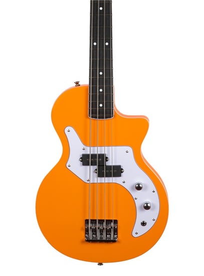 Orange O-Bass, White Scratchplate, Orange