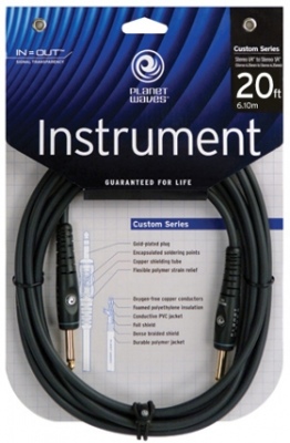D'Addario PW-G-20 Custom Series Instrument Cable, 6m/20ft