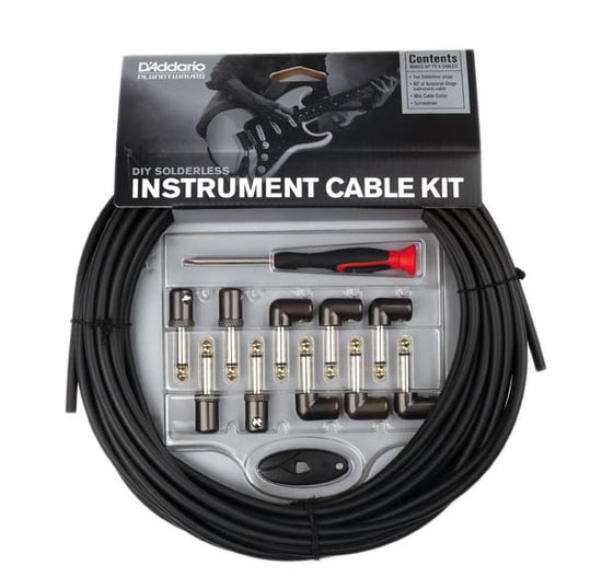 D'Addario PW-GPKIT-50 Solderless Instrument Cable Kit, 12m/40ft, 10 Plugs