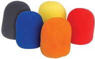 QTX Dynamic Multicoloured Microphone Windshields, Pack of 5