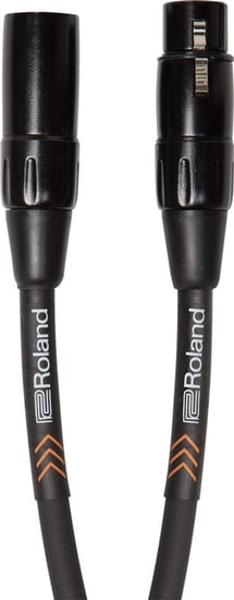 Roland RMC-B3 Black Microphone Cable, 3ft/1m