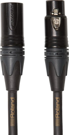 Roland RMC-G10 Gold Microphone Cable, 10ft/3m