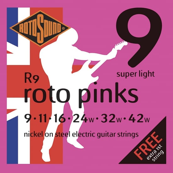 Rotosound R9 Roto Pinks Electric, Super Light, 9-42