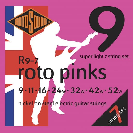 Rotosound R9-7 Roto Pinks Electric, Super Light, 9-52
