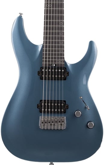 Schecter Aaron Marshall AM-7 Signature 7-String Electric Guitar, Cobalt Slate