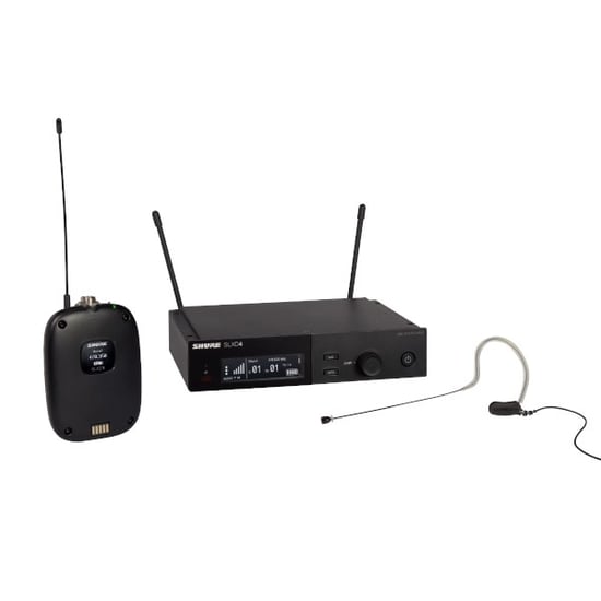 Shure SLXD14/153B Digital Earworn Wireless System with MX153 Earset, Black